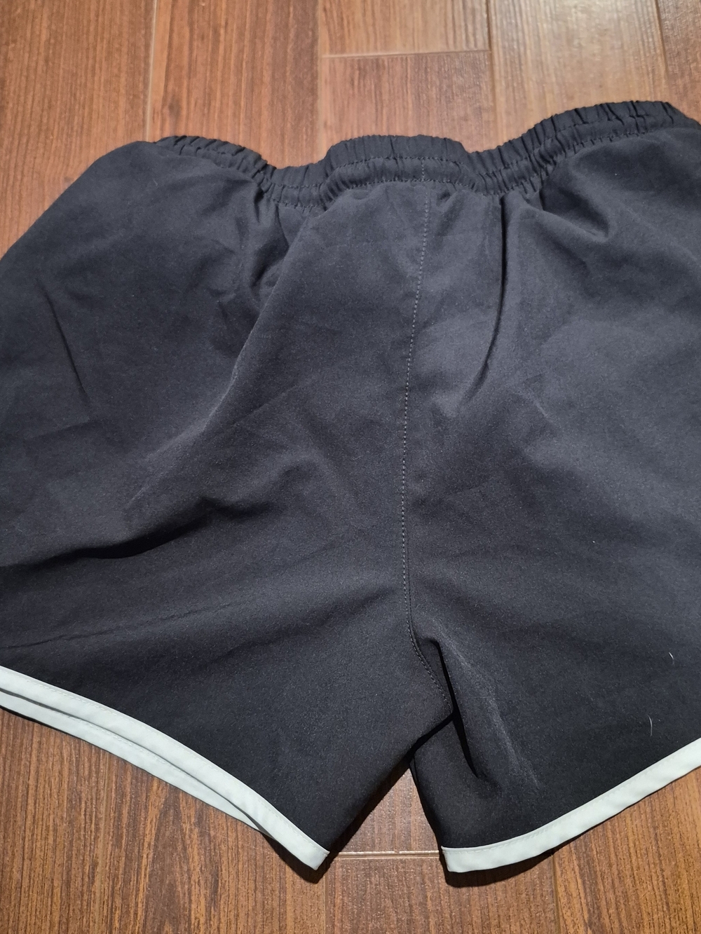 Champion Black Athletic Shorts with White Piping - Picture 2 of 4